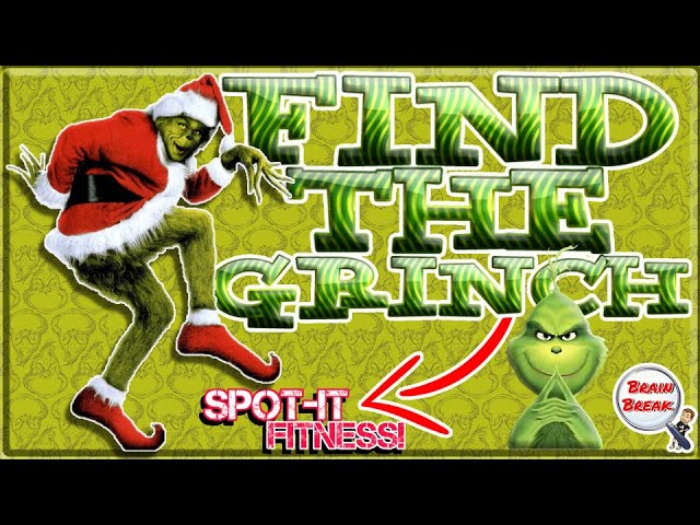 Find the Grinch! Fitness | Holiday Workout for Kids | Brain Break | Christmas | Spot-It