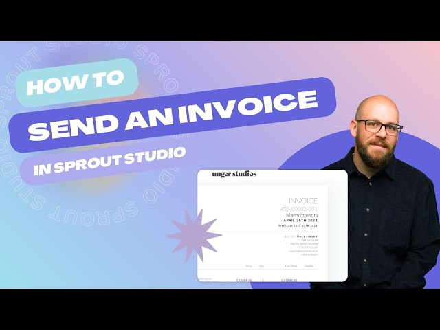 Send an invoice in Sprout Studio