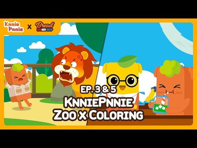 KnniePnnie ZOO X Coloring｜Ep 3&5｜ animation/organic juice (eng sub)