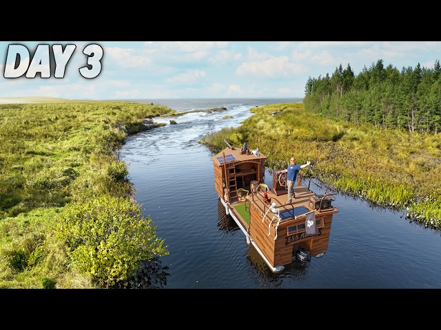 Down The River - DAY 3 of 7 Waterworld Survival Challenge Season 2 Pirate Ship