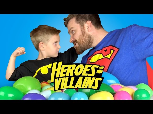 Heroes & Villains Surprise Eggs Game! with Superhero Surprise Eggs! K-City