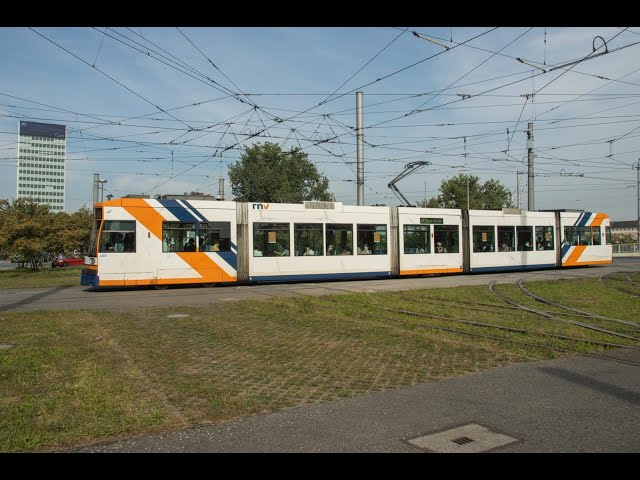 RNV Tram Video Mannheim Kurpfalzkreisel 2021