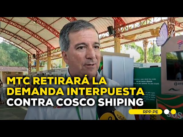 Puerto de Chancay: MTC anuncia retiro de la demanda interpuesta contra Cosco Shiping