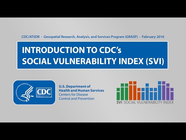 Introduction to CDC’s Social Vulnerability Index (SVI)