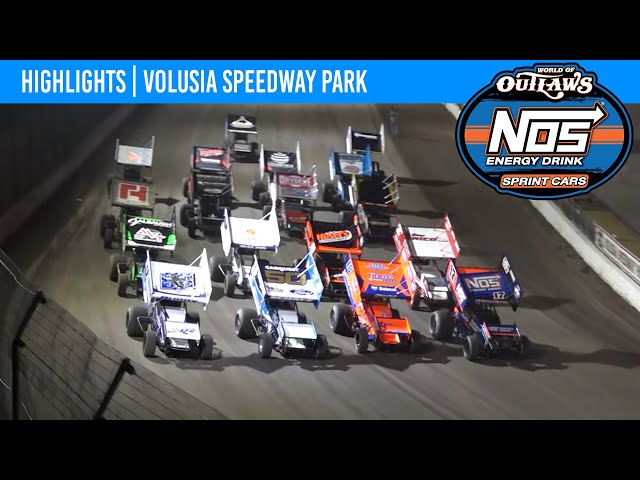 World of Outlaws NOS Energy Drink Sprint Cars | Volusia Speedway Park | March 3, 2024 | HIGHLIGHTS