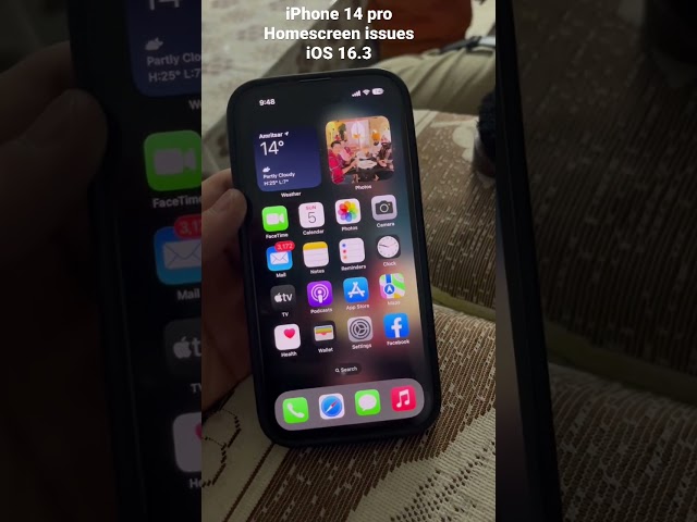 iPhone 14 Pro Homescreen Wallpaper issue on iOS 16.3 #shorts #shortvideo #iphone #apple #ios16