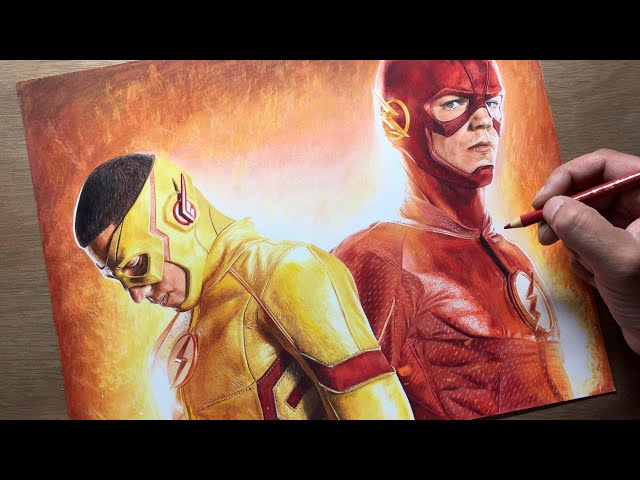 Drawing The Flash/Kid Flash - DC  - Time-lapse | Artology