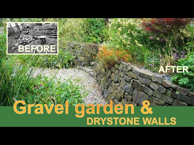 We built a GRAVEL GARDEN | South-facing terraces & DRY STONE WALLS on our steep hill