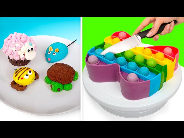 Cute DIY Desserts || How To Make Animal Shaped Cookies And Pop It Cake