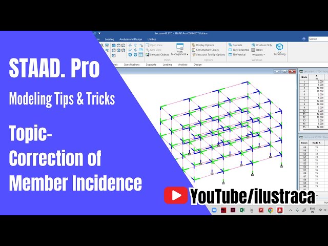 STAAD. Pro Modeling Tip & Ticks | Correction of Member Incidence | ilustraca | Sandip Deb