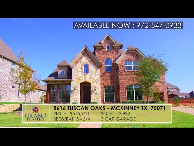 Grand Homes - 8616 Tuscan Oaks - McKinney TX, 75071 - Available Now