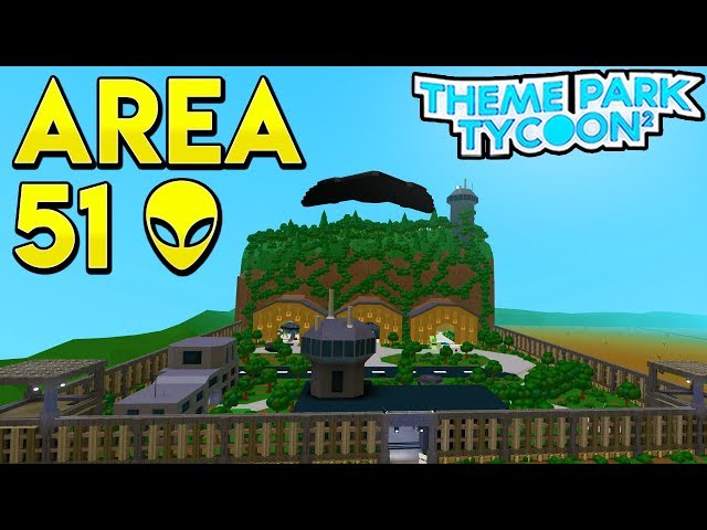 AREA 51 MILITARY BASE in Theme Park Tycoon 2!! (Roblox)