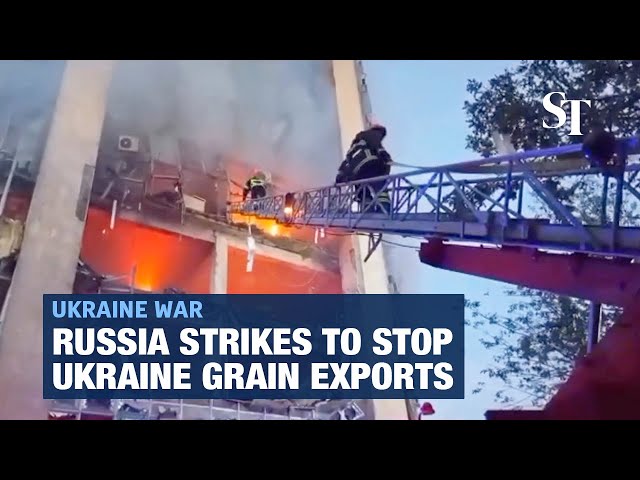 Russia strikes to prevent Ukraine grain exports