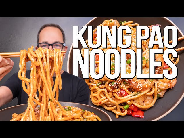 ONE PAN DINNER IN UNDER 15 MINS: KUNG PAO NOODLES | SAM THE COOKING GUY