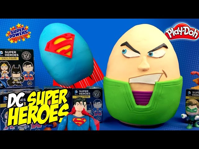 Superman vs Lex Luthor: DC Superheroes Superman Play-Doh Surprise Eggs! | KIDCITY