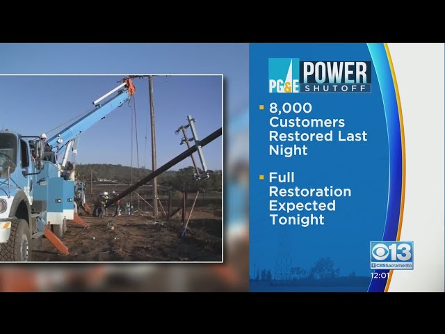 Full Restoration After PG&E Power Shutoffs Expected By Friday Night