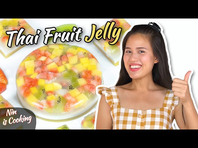 Did you know how FRESH this Thai Agar Mixed Fruit Jelly Cake Recipe is? - Nin is Cooking