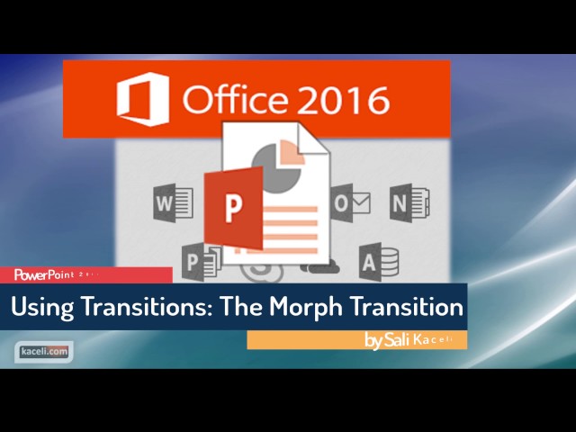 PowerPoint 2016: How to use the PowerPoint Morph Transition - Cool