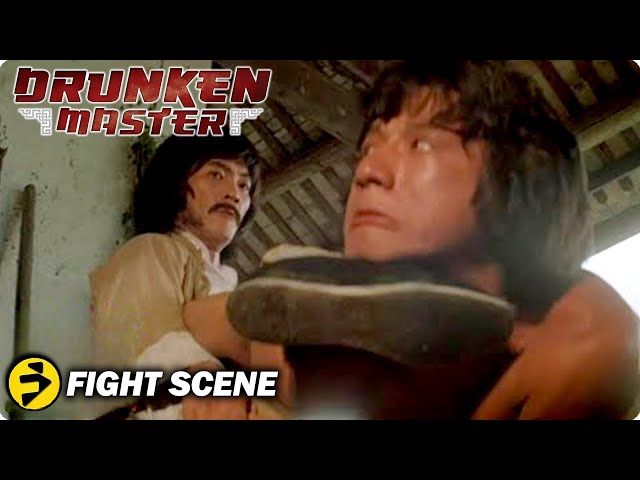 DRUNKEN MASTER | Jackie Chan | Freddy Wong gets beaten by Yim Tit-Sam | Fight Scene