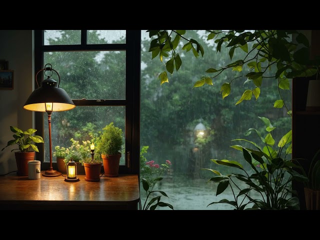 I like sitting in a quiet backyard like this. | Soft Rain for Sleep, Study and Relaxation