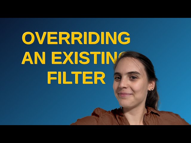 Wordpress: Overriding an existing filter