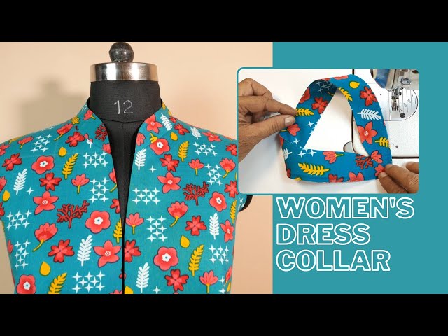 Sewing Tricks And Tips For Beginners Women's Dress Collar Cutting And Sewing | Sewing V Neck Collar