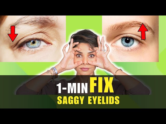 1 Minute Eye Exercises For Droopy Eyelids/ 2 Exercises to Tighten and Lift SAGGY EYELIDS