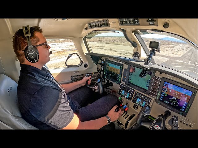 MAX ALTITUDE In the Piper Mirage! Prescott, AZ to Thermal, CA (Flight Vlog)