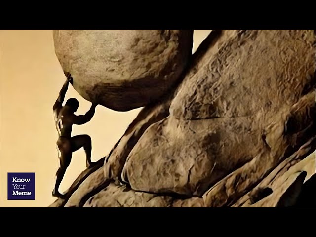 "One Must Imagine Sisyphus Happy" Meme Explained