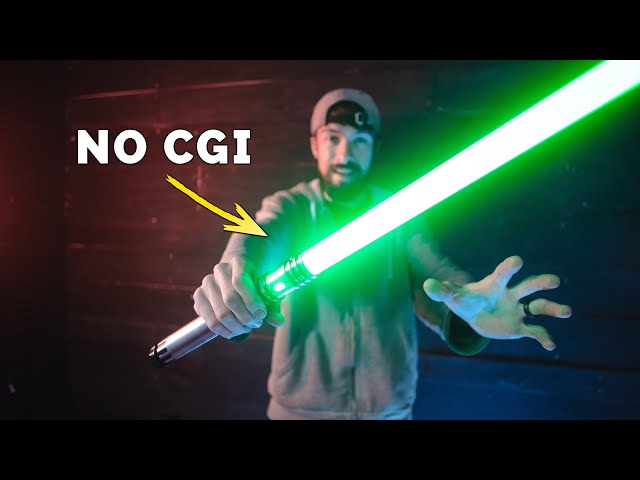 Making LIGHTSABERS With only Practical Effects + Damiensaber Review
