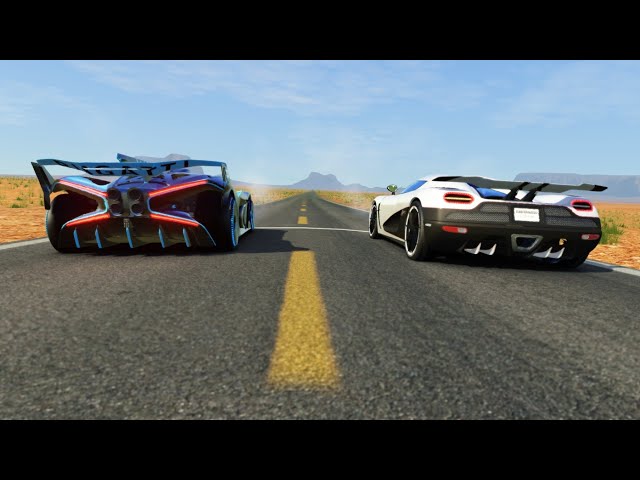 Bugatti Bolide vs Koenigsegg Agera R at Monument Valley