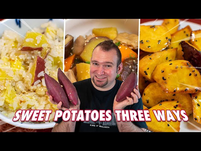 Sweet Potato Three Ways! How to Cook Japanese Sweet Potato (Satsumaimo)