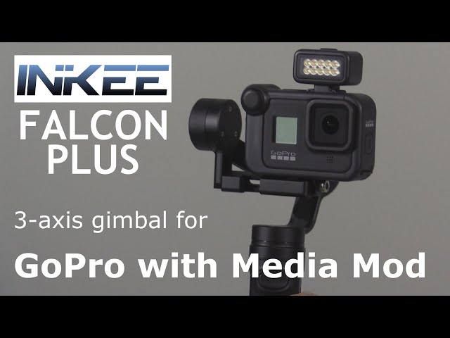 INKEE Falcon Plus - Gimbal for GoPro with Media Mod Case
