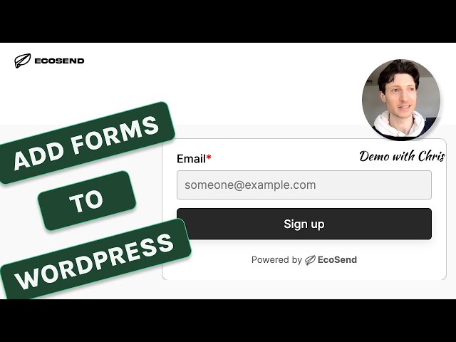 Add your EcoSend Forms to Wordpress! 💻
