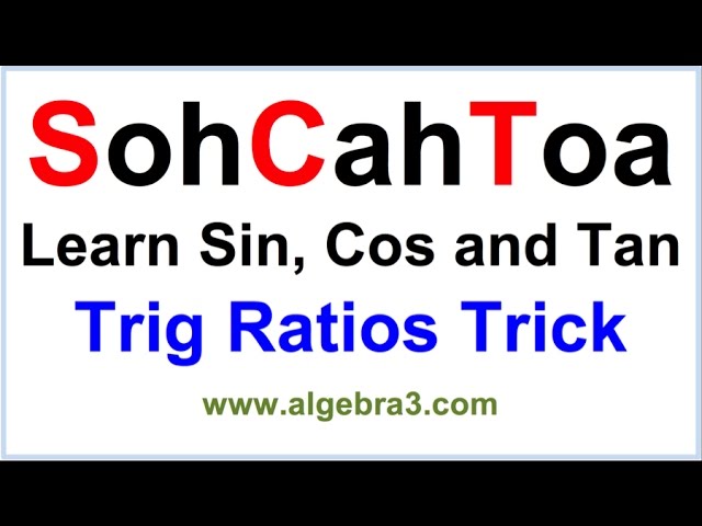 SohCahToa for Trig Ratios - Learn Sine, Cosine and Tangent. Mental Trick