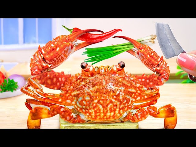 So Yummy Miniature Crab Soup Recipe in Mini Kitchen 🦀 Survival Catch and Cook Seafood for Summer #1