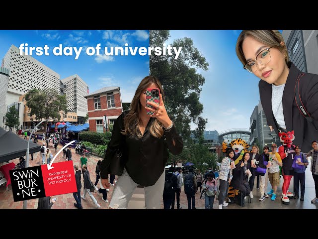 vlog • first day of university at swinburne university in melbourne
