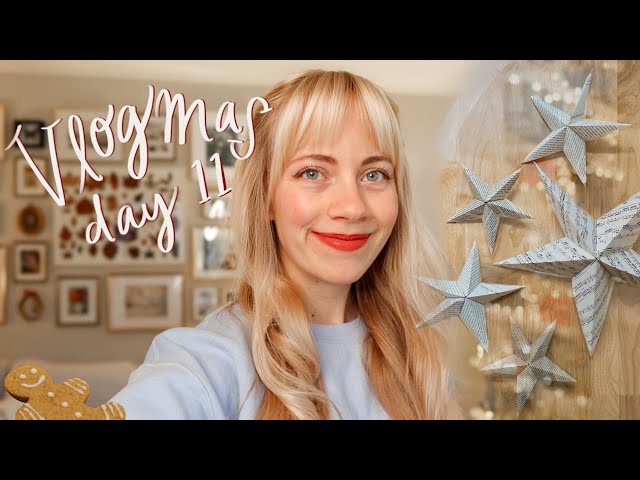 DIY  Book Page Christmas Stars & a Magical Fort (Lots of Laughter I broke our TV) 🎄❤️✨VLOGMAS DAY 11