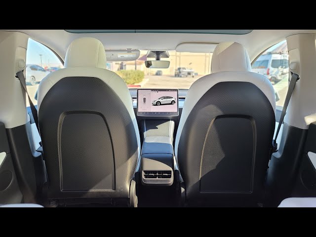Tesla Model Y/3 Carbon Fiber Seat Back Install