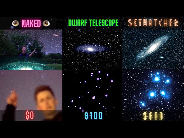What YOU Can SEE Through a $0, $100 and a $600 Telescope / Camera! 🔭✨👀