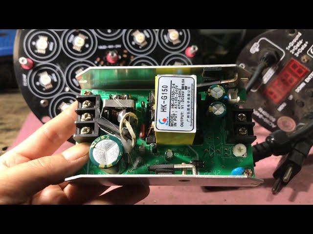 Full video repairing dth 8 in1 stage light with broken power board