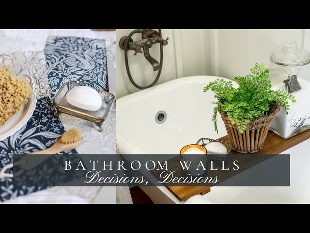 Bathroom Walls- Wallpaper vs. Paint, Decisions, Decisions