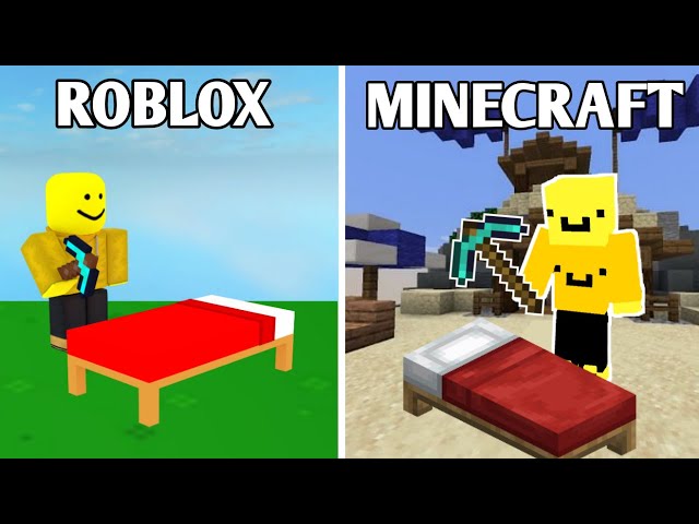 Roblox Bedwars vs Minecraft Bedwars