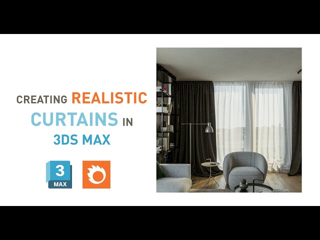 How to create curtains in 3ds Max | cloth simulation |  The fabric material with Corona Chaos