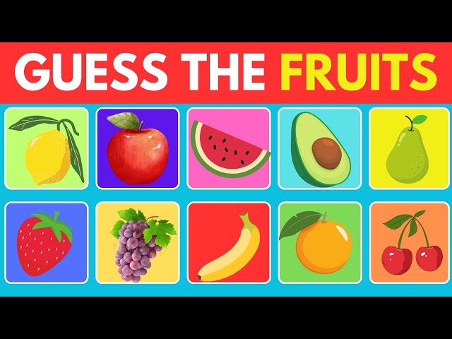 Can You Guess The Fruits?🍍🍓🍌| Easy Level!