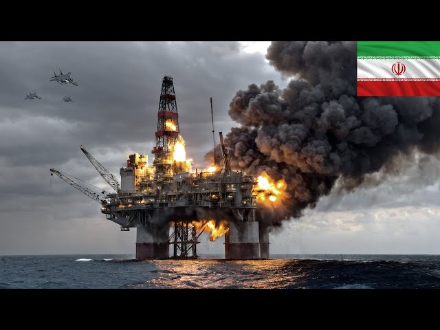 Stop Funding the Iranian Military! Israeli F-15 Fighter Jets Destroy all Oil Rigs