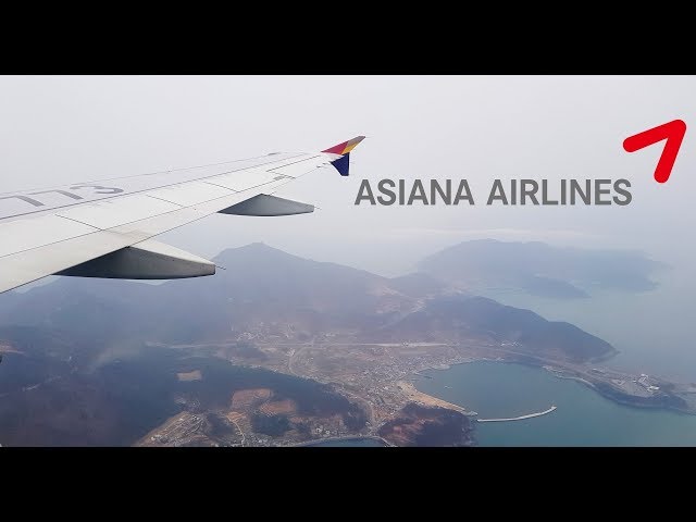 Asiana Airlines Airbus A320-232 Windy Landing at Busan Gimhae International Airport