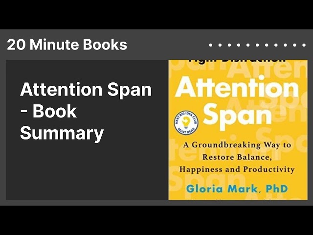 Attention Span - Book Summary