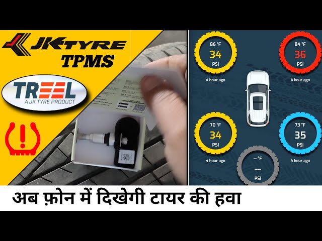 TPMS (Tyre pressure Monitoring System) Car internal Installation/ Review. Treel By JK Tyre