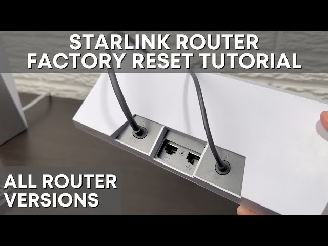 Tutorial: How to Factory Reset a Starlink Router (all versions)